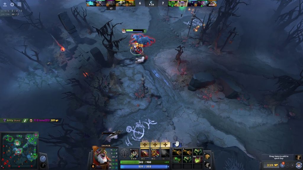 #dota 2 sniper farming and pushing pass