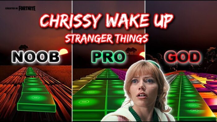 Chrissy Wake Up - Stranger Things - Noob vs Pro vs God (Fortnite Music Blocks) With Code!