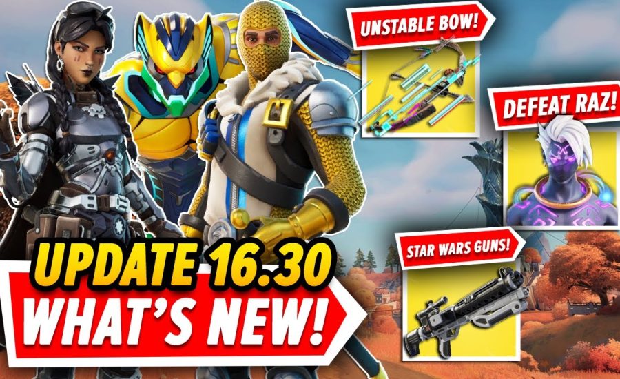 Fortnite Update 16.30: EVERYTHING You Need To Know In UNDER 5 MINUTES (New Bow, Star Wars & More!)