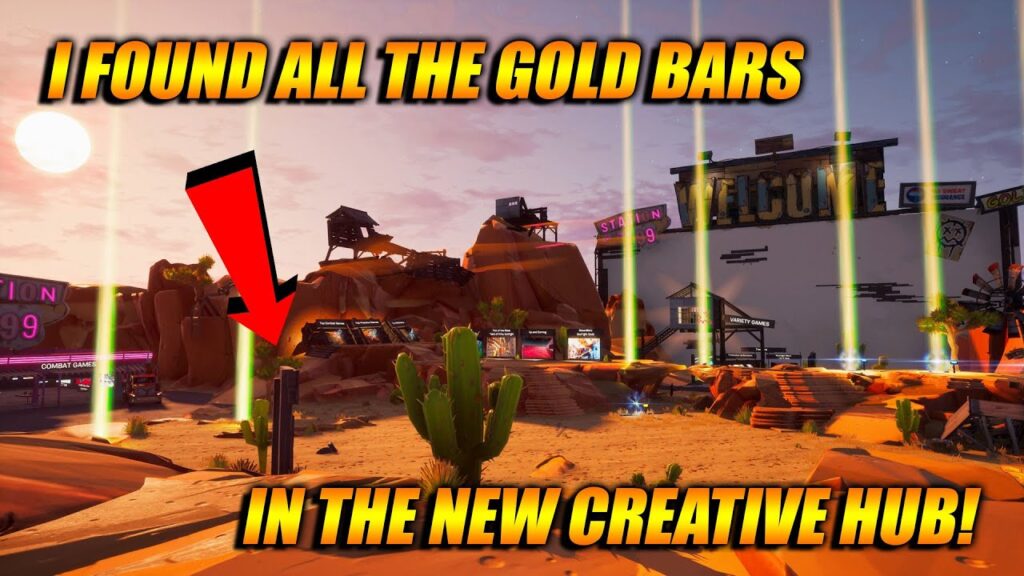 How To Find All The GOLD Bars In The NEW Fortnite Creative Hub!