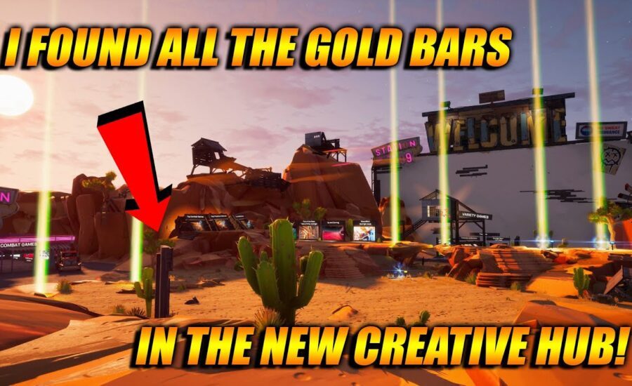 How To Find All The GOLD Bars In The NEW Fortnite Creative Hub!