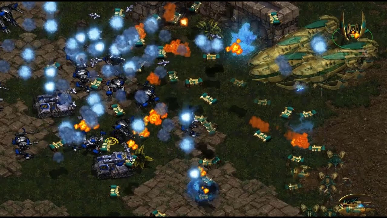 Ample (T) v Shuttle (P) on Fighting Spirit - StarCraft - Brood War REMASTERED