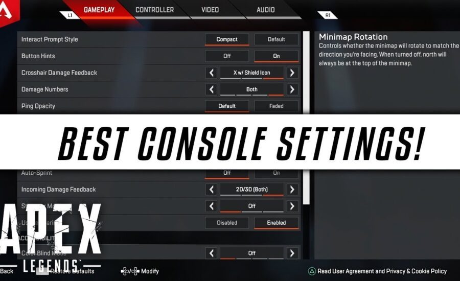 APEX LEGENDS Best Settings For Console PS4 & XBOX ONE! (Apex Legends Season 3 Best Settings)