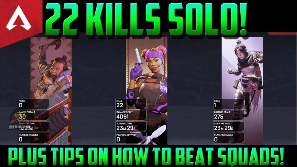 Apex Legends Tips On How To Beat Squads When Solo | 22 kill gameplay analysis