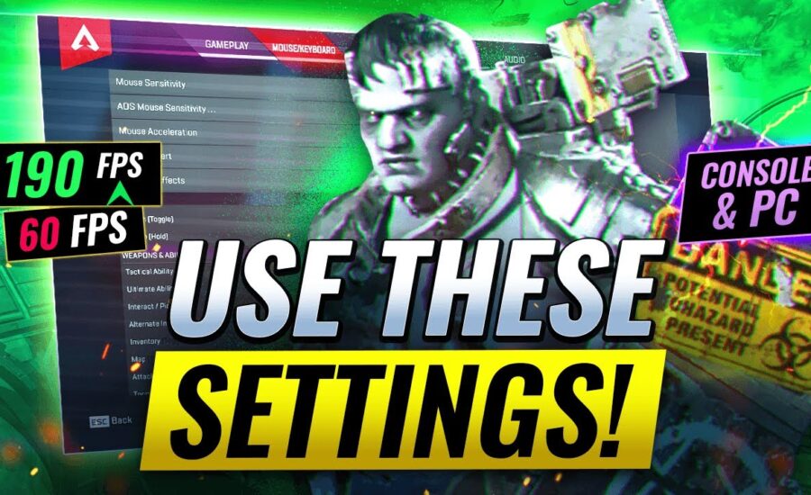 BEST APEX LEGENDS SETTINGS! (Apex PC & CONSOLE SEASON 10 FPS BOOST + NO INPUT DELAY)