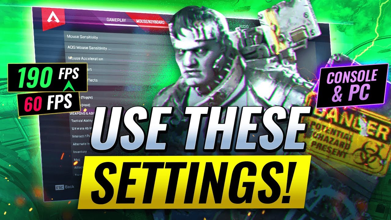 BEST APEX LEGENDS SETTINGS! (Apex PC & CONSOLE SEASON 10 FPS BOOST + NO INPUT DELAY)