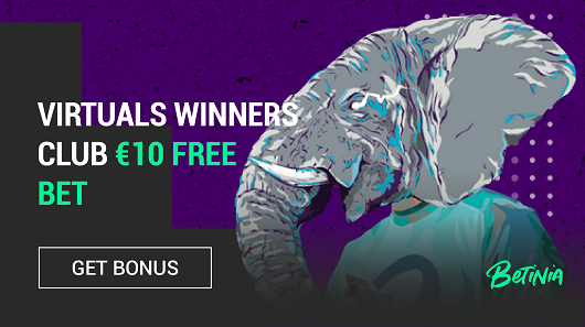 Betinia Virtuals Winners Club €10 Free Bet