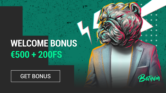 Betinia Welcome Bonus €500 + 200FS