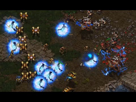 EPIC - Larva (Z) v Shuttle (P) on Fighting Spirit - StarCraft - Brood War REMASTERED