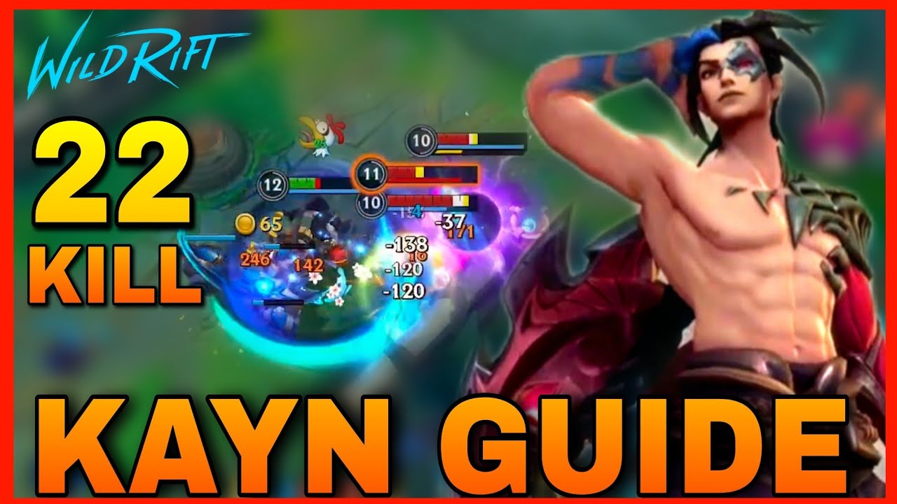 KAYN Wild RIFT Skill Explain Gameplay | only 1% Can play Like this Wild Rift KAYN build & rune #kayn