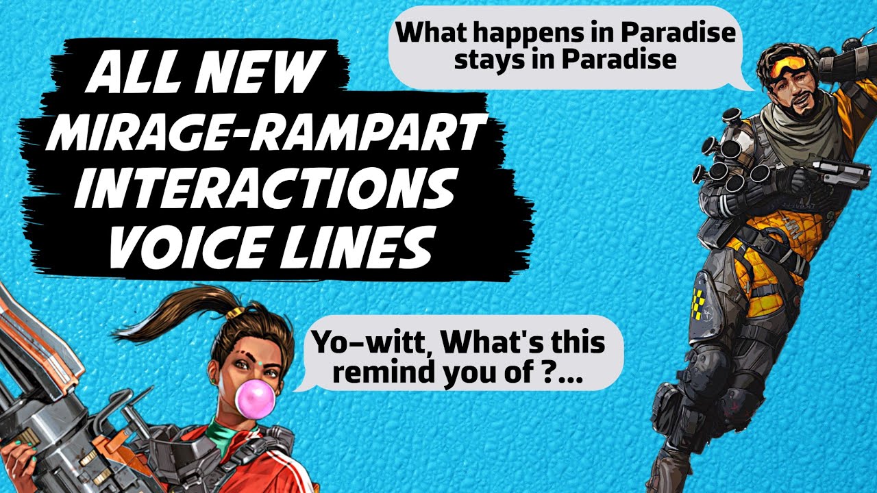 Mirage Rampart Interaction Voice Lines - Apex Legends Season 8