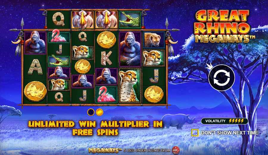 Play Great Rhino Megaways® Free Game Slot by Pragmatic Play