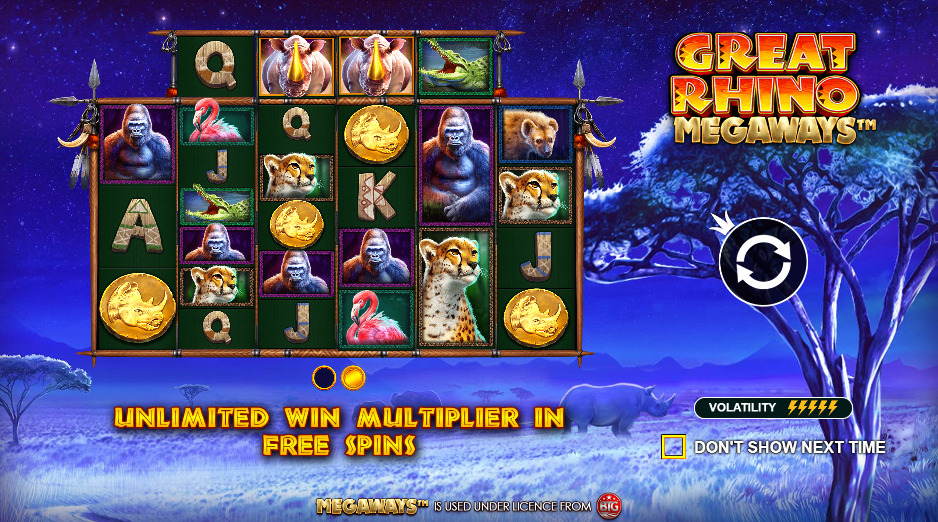 Play Great Rhino Megaways® Free Game Slot by Pragmatic Play