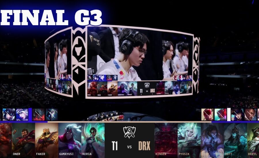 T1 vs DRX - Game 3 | Grand Finals LoL Worlds 2022 | DRX vs T1 - G3 full game