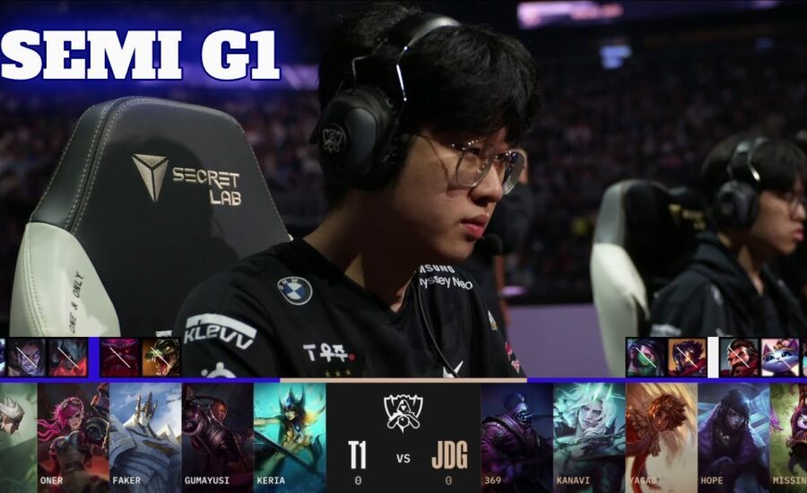 T1 vs JDG - Game 1 | Semi Finals LoL Worlds 2022 | T1 vs JD Gaming - G1 full game