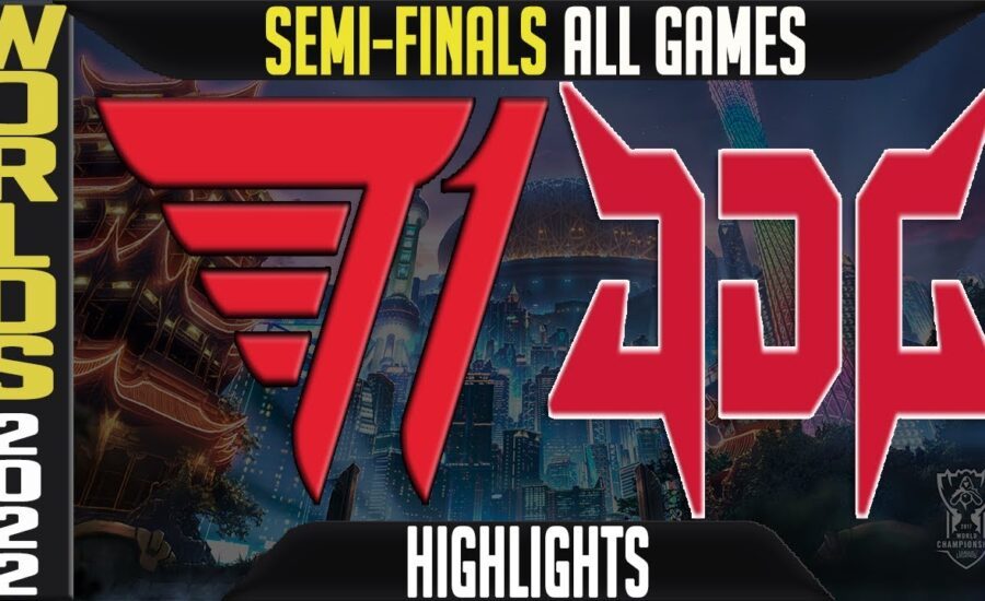 T1 vs JDG Highlights ALL GAMES | Worlds 2022 Semifinals | T1 vs JD Gaming