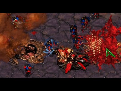 Ample (T) vs Queen (Z) on Fighting Spirit - StarCraft - Brood War REMASTERED