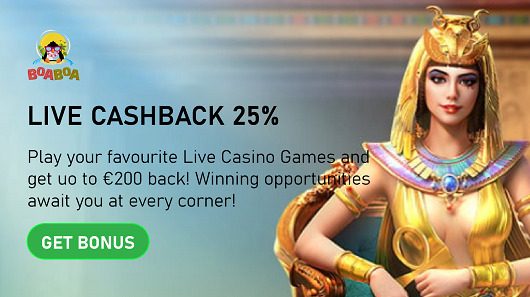 Boaboa Casino - Live CashBack 25%