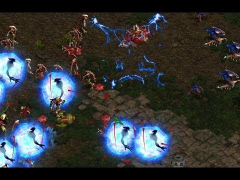 Larva (Z) v Shuttle (P) on Fighting Spirit - StarCraft  - Brood War REMASTERED