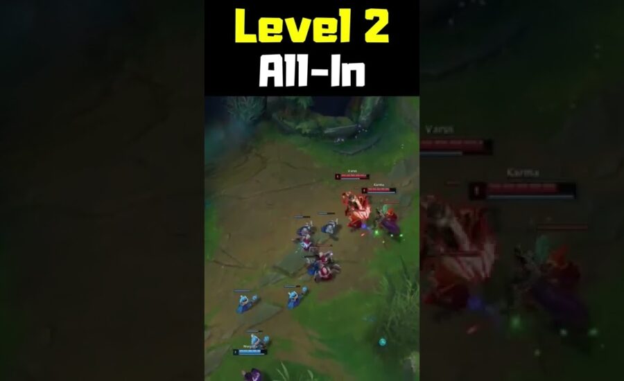 Level 2 All-In - League of Legends #shorts
