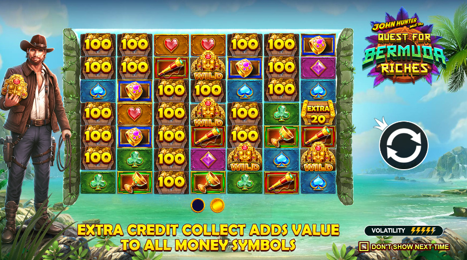 Play John Hunter and the Quest for Bermuda Riches® Free Game Slot by Pragmatic Play