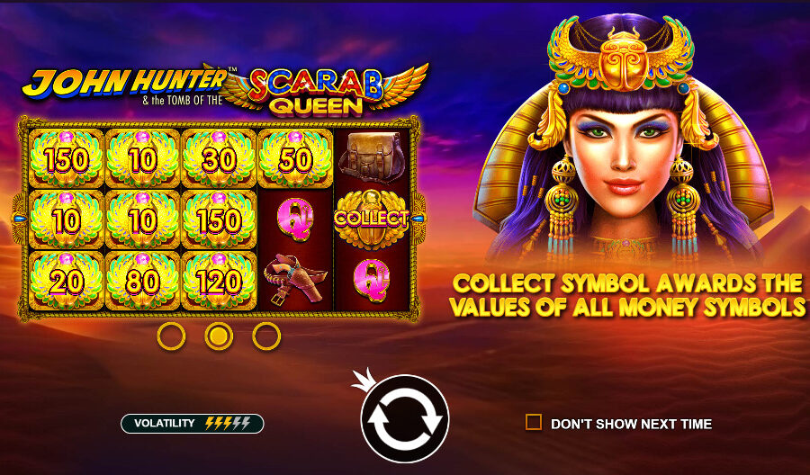 Play John Hunter and the Tomb of the Scarab Queen® Free Game Slot by Pragmatic Play