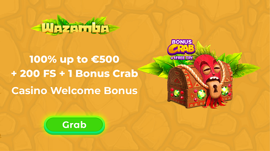 Wazamba -Welcome Bonus 100% up to €500+200 FS