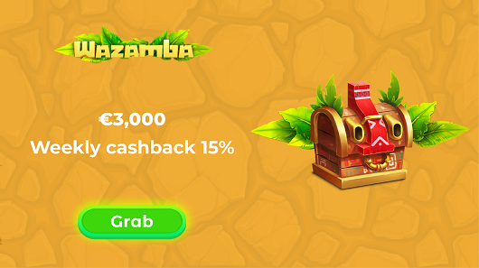 Wazamba - €3,000 Weekly cashback 15%