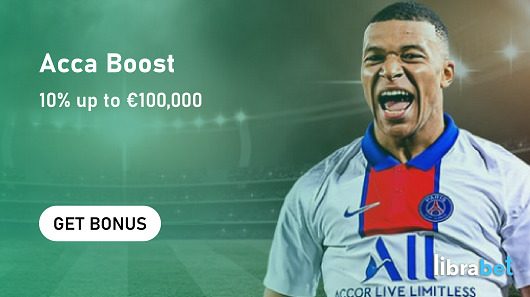 Librabet - Acca Boost 10% up to €100,000