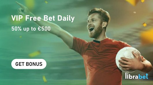 Librabet - VIP Free Bet Daily 50% up to €500