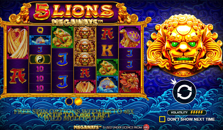 Play 5 Lions Megaways Slot® Free Game Slot by Pragmatic Play