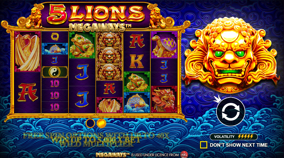 Play 5 Lions Megaways Slot® Free Game Slot by Pragmatic Play