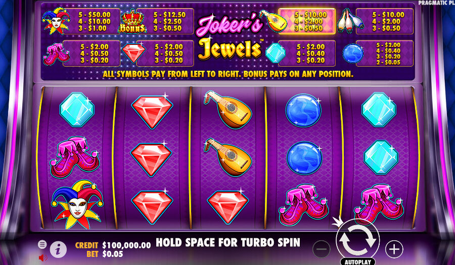 Play Joker's Jewels® Free Game Slot by Pragmatic Play