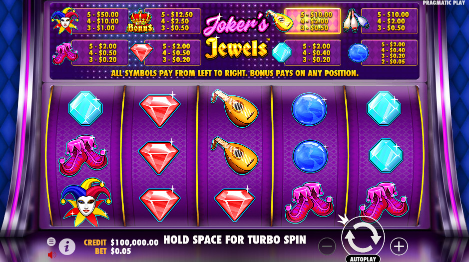 Play Joker's Jewels® Free Game Slot by Pragmatic Play