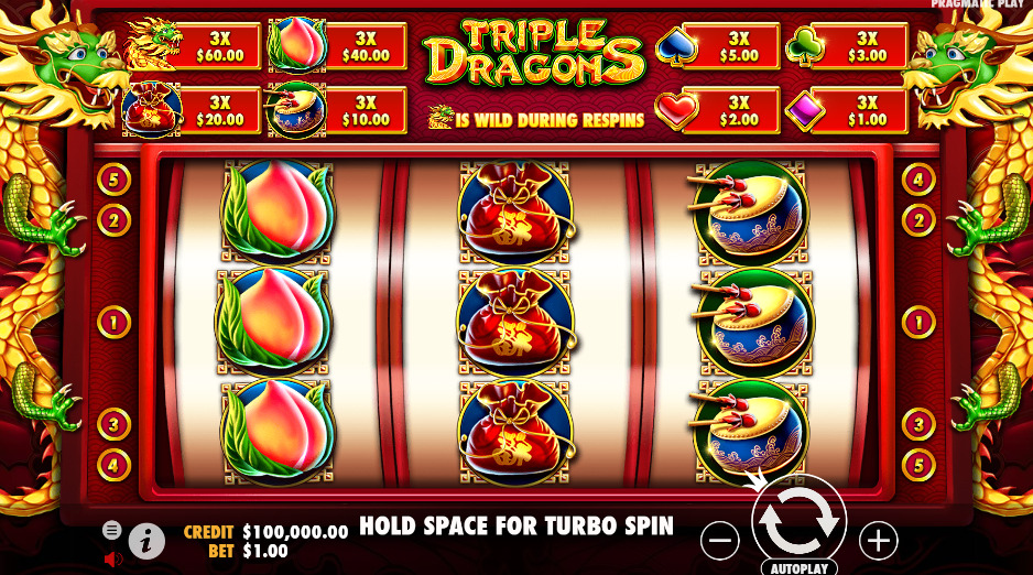 Play Triple Dragons® Free Game Slot by Pragmatic Play