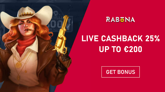 Rabona - Live Cashback 25% up to €200