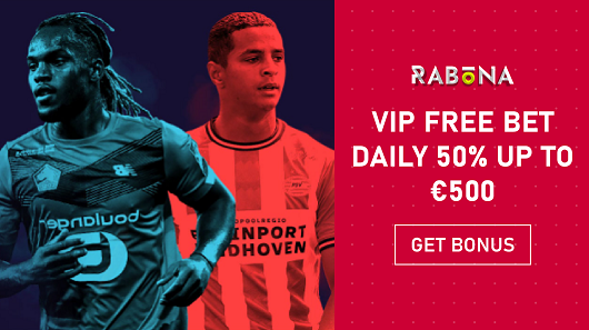Rabona - VIP Free Bet Daily 50% up to €500