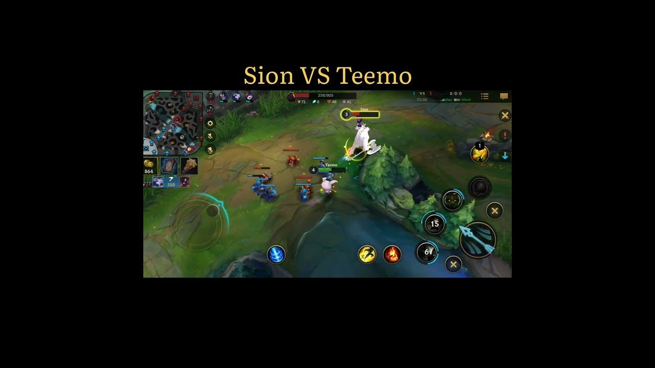 Sion VS Teemo | LOL WİLD RİFT #shorts