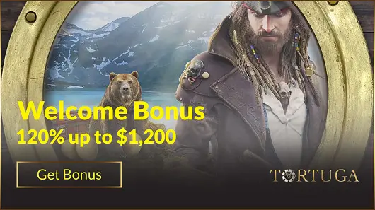 Tortuga Casino Welcome Bonus 120% up to $1,200