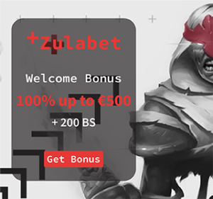 Zulabet Casino Welcome Bonus of €500 - Small