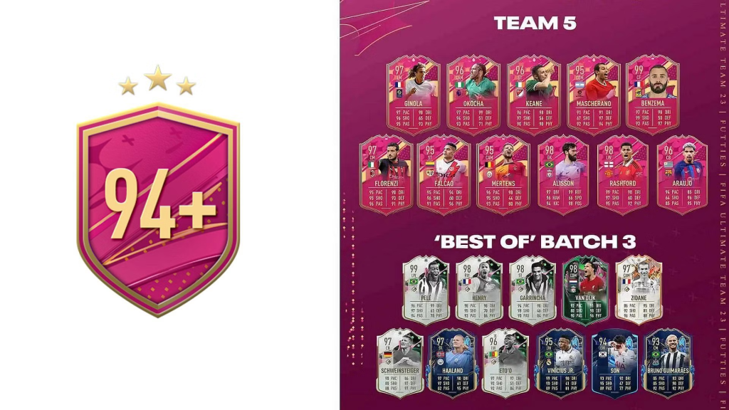 FIFA 23's 94+ FUTTIES Player Pick SBC