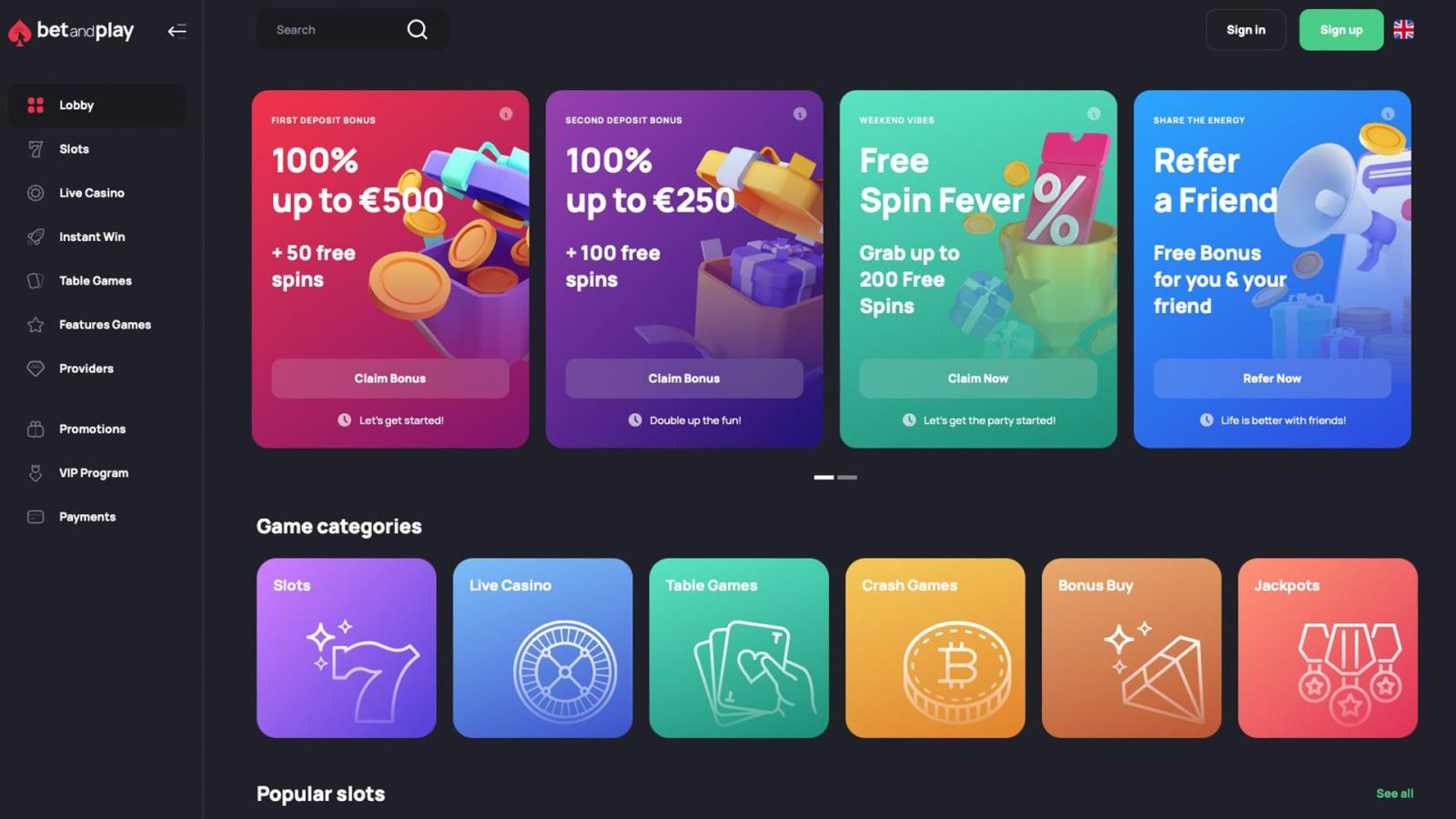 BetandPlay Casino Review