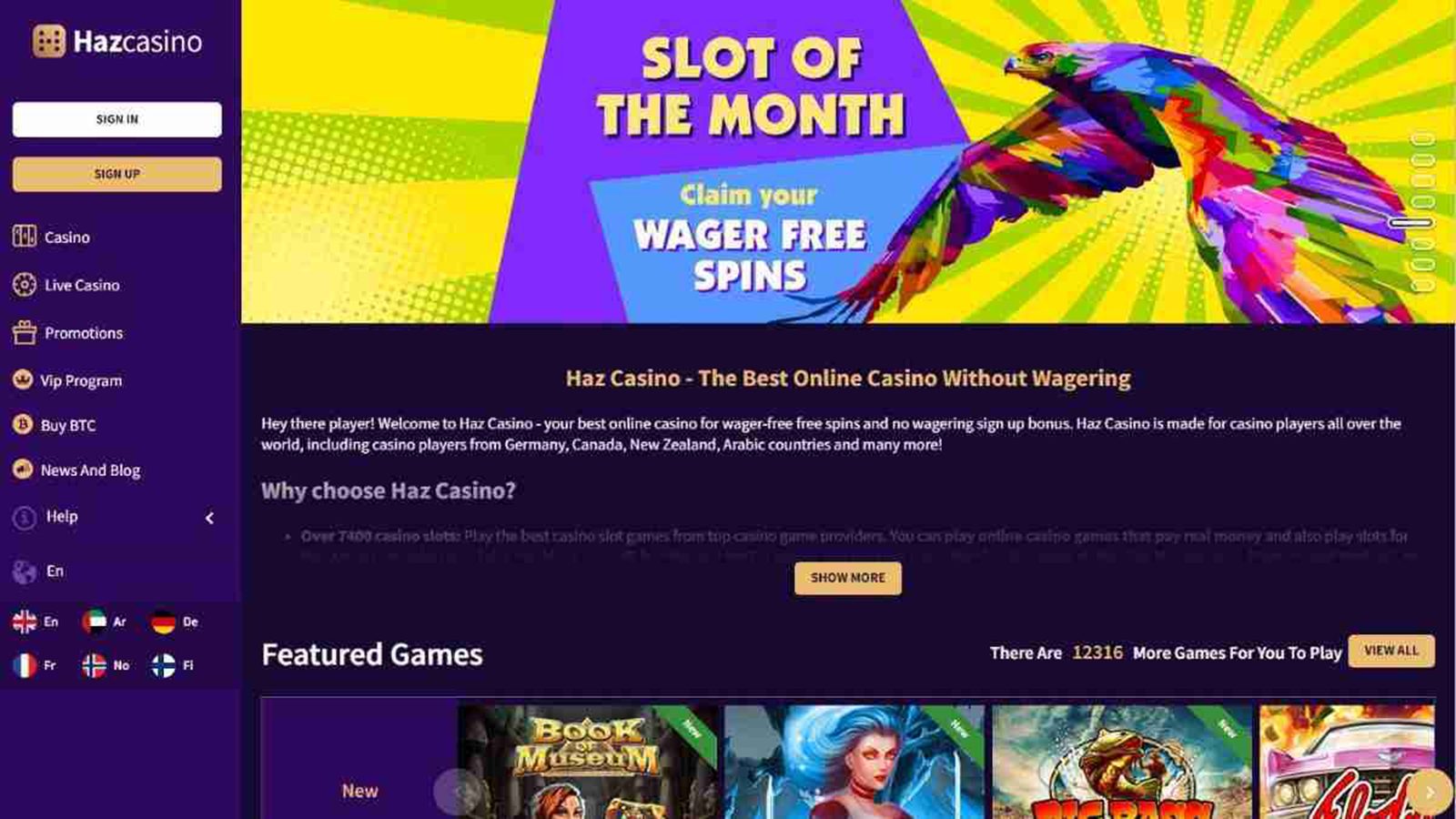 HazCasino Review - Online Gaming Gem