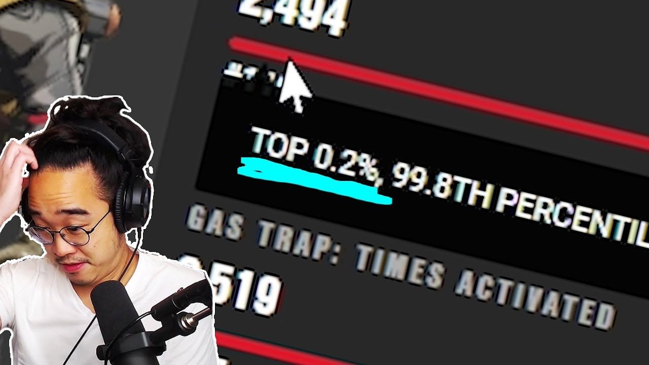 Caustic player finds out that he's in the Top 0.2% of all Caustics..(Apex Legends)
