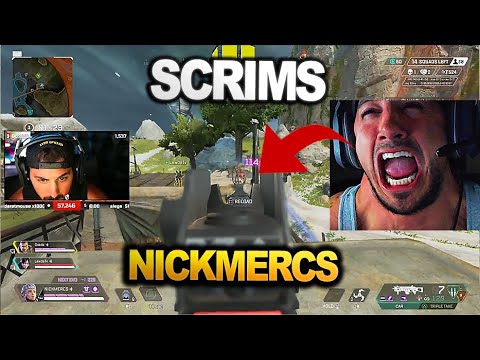 NICKMERCS team the ALGS SCRIMS win the FIRST GAME!! ( apex legends )