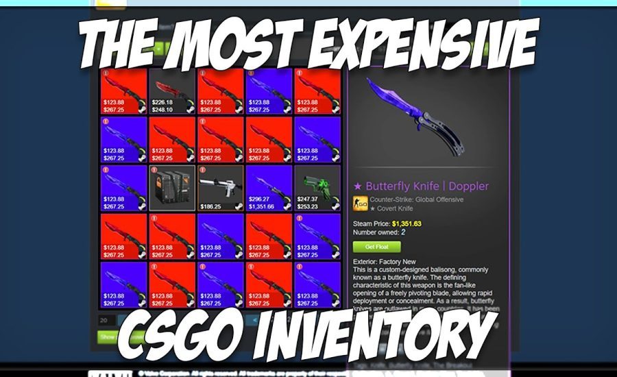 THIS IS THE MOST EXPENSIVE CSGO INVENTORY?!