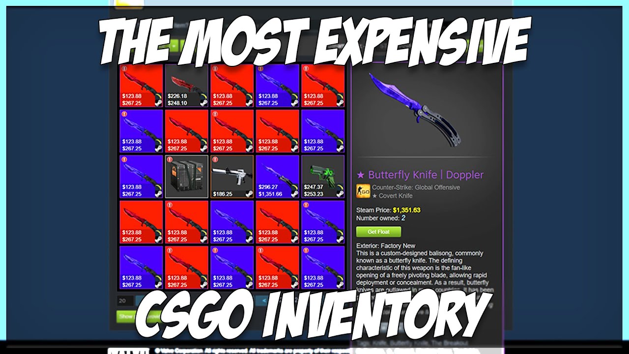 THIS IS THE MOST EXPENSIVE CSGO INVENTORY?!