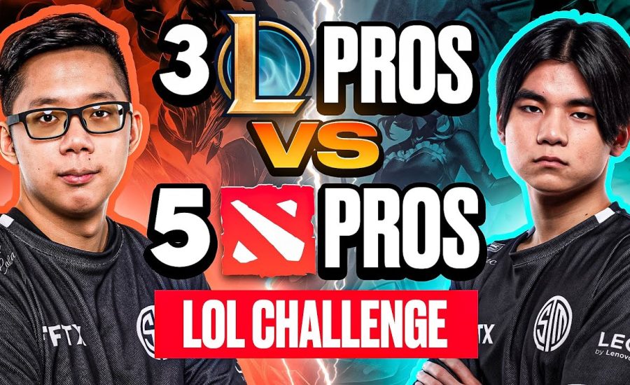 Can 5 DOTA Pros Beat 3 League Pros in League Of Legends? | TSM League Vs DOTA 2