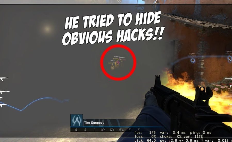 HE ACTUALLY TRIED TO HIDE OBVIOUS HACKS IN CSGO?!