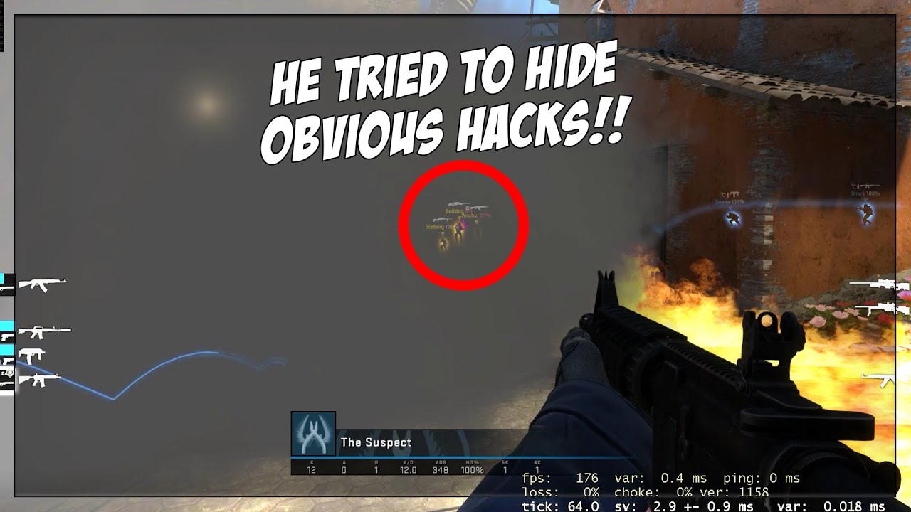 HE ACTUALLY TRIED TO HIDE OBVIOUS HACKS IN CSGO?!